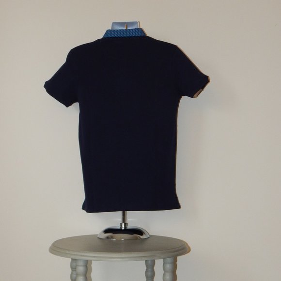 ROBERTO CAVALLI Embroidered Logo Pique Short Sleeve Polo Shirt Navy XL NWT - Picture 4 of 4